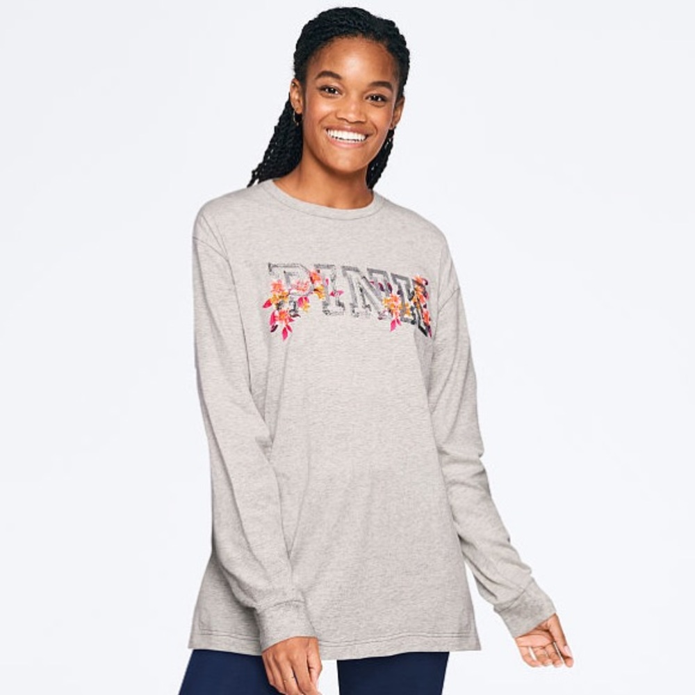 Victoria’s Secret Pink Bling Long Sleeve Tee - Picture 2 of 7